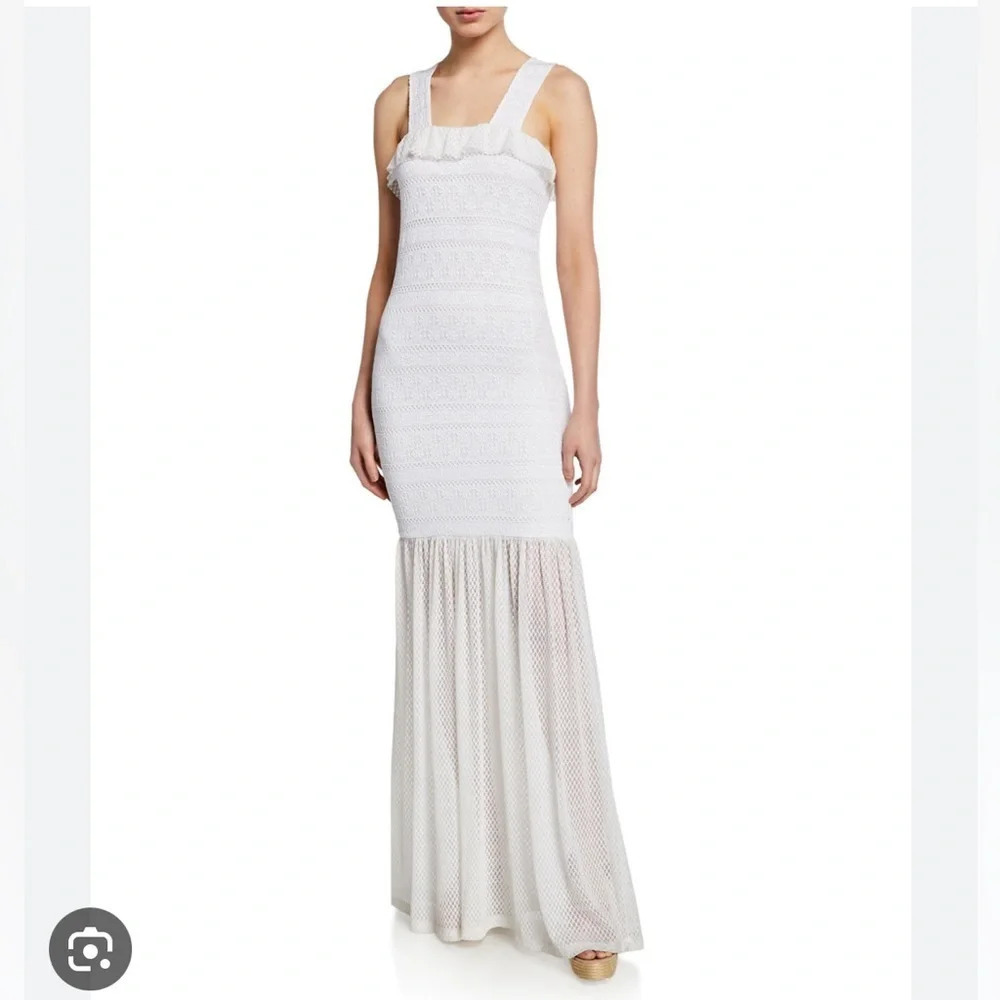 Nightcap Clothing Starlit Stretch Maxi Lace Stretch Maxi White Medium M.